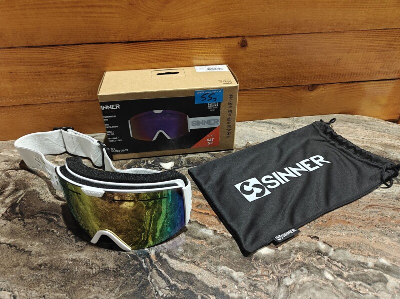 UNI LYŽIARSKE OKULIARE SINNER ARC S MATTE WHITE